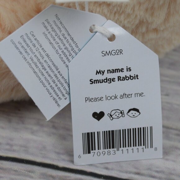 Jellycat Smudge Rabbit SOLD OUT Beige US Seller AUTHENTIC NWT - Picture 6 of 15